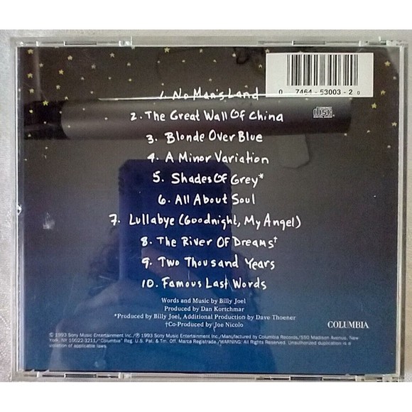 Billy Joel River Of Dreams CD 1993 Sony Columbia Lyric Sheet - Picture 2 of 8